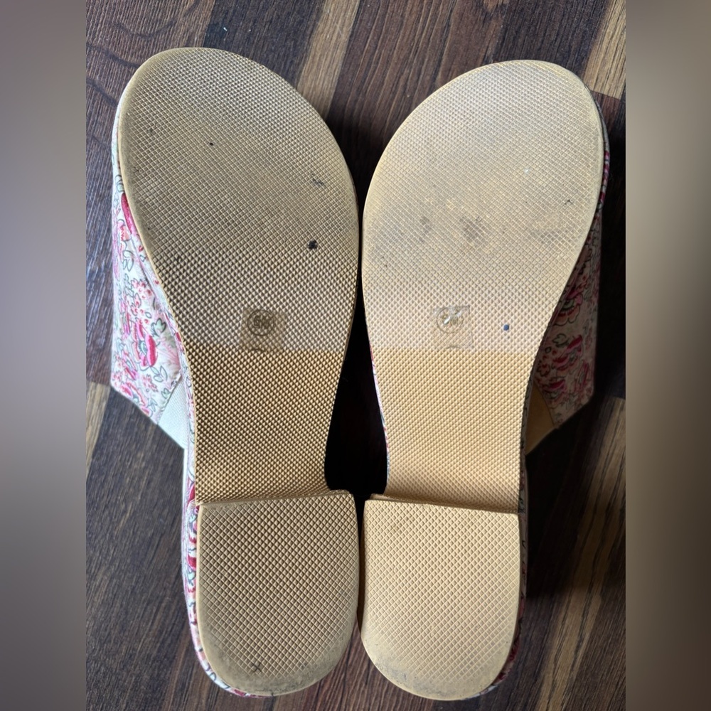 Anthropologie Matisse Terry Floral Platform Sandals Size 6 - Picture 9 of 11